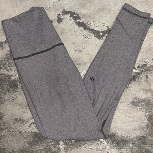 Lululemon Gray Black Stripe High Times Pant Dance Gym 29"